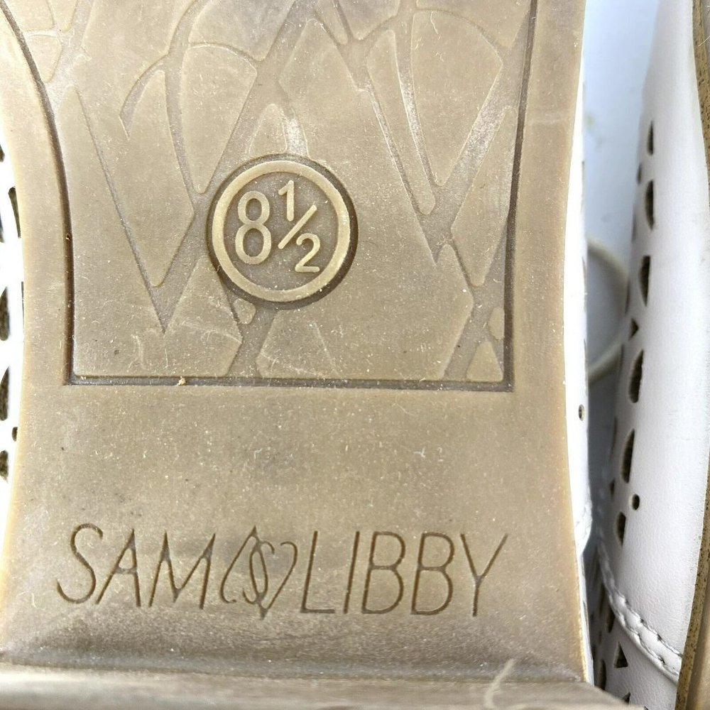 Sam & Libby Beige Laser-Cut Oxford Flats - Picture 8 of 8
